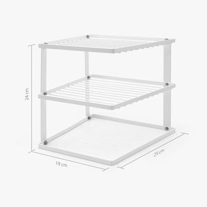 Afdruiprek met hoekplaten - wit