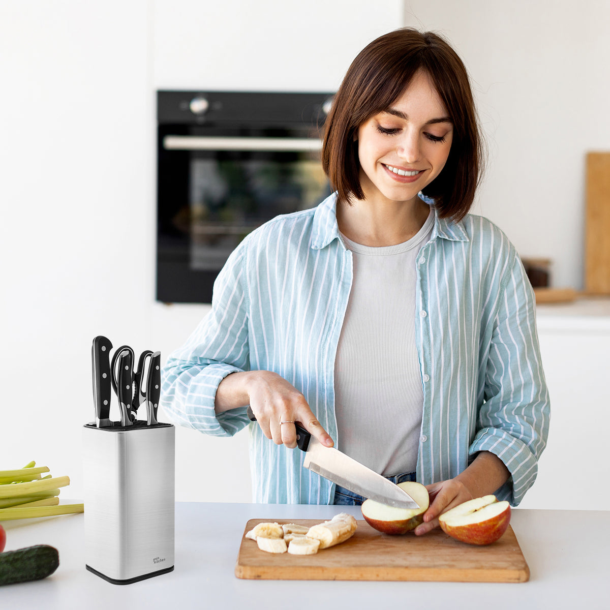 Stainless Steel Knife Block