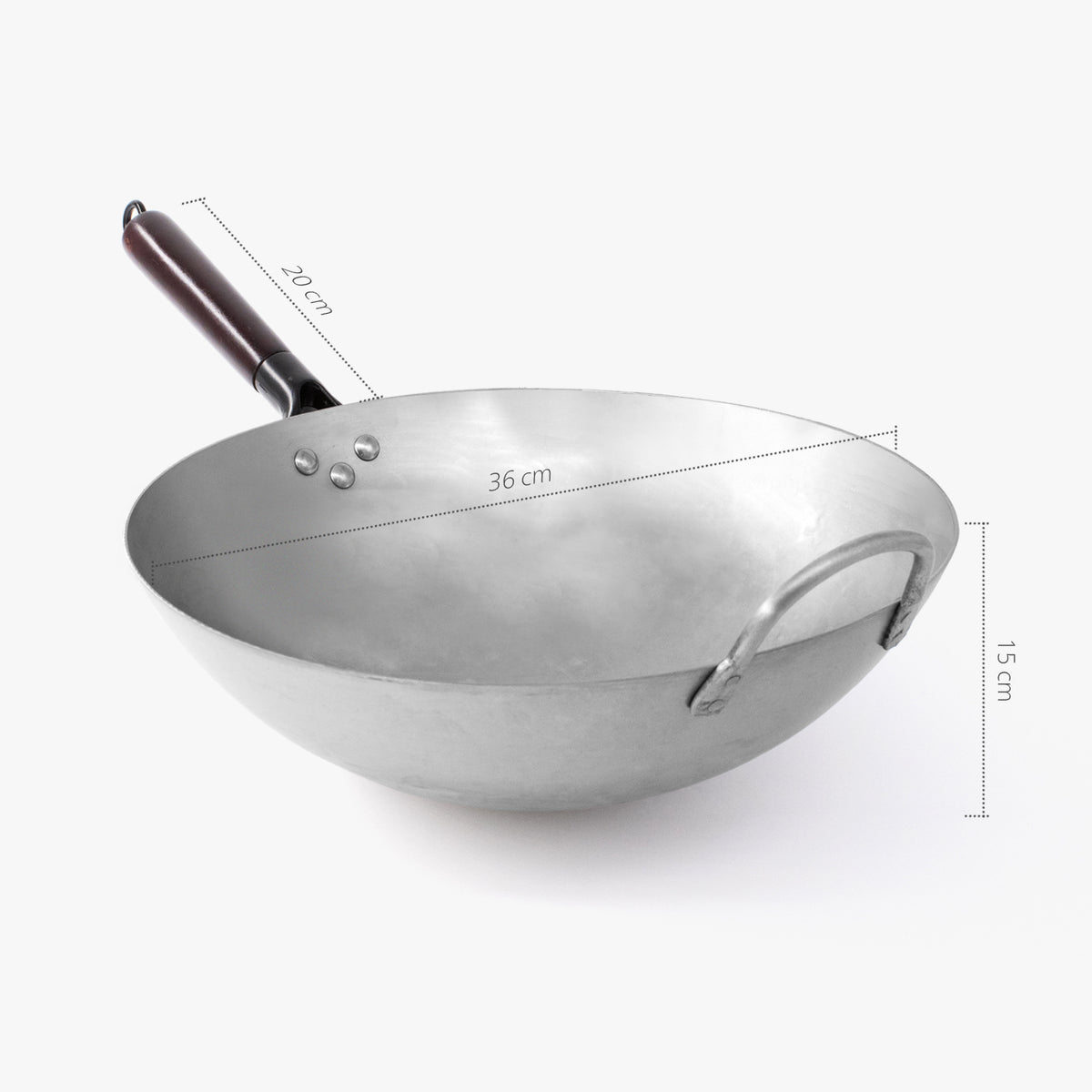 Carbon Steel Wok - Silver - 35cm