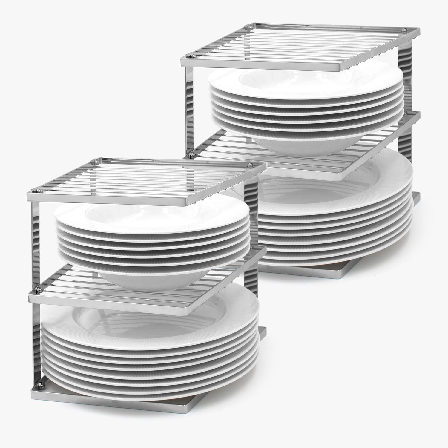 Platdish Rack Corner Plate Storage Dish Rack - Silver | Joeji's - Joejis
