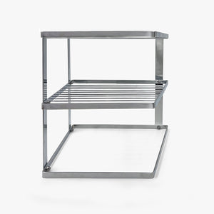 Corner Plate Dish Rack - Silver - 2pcs