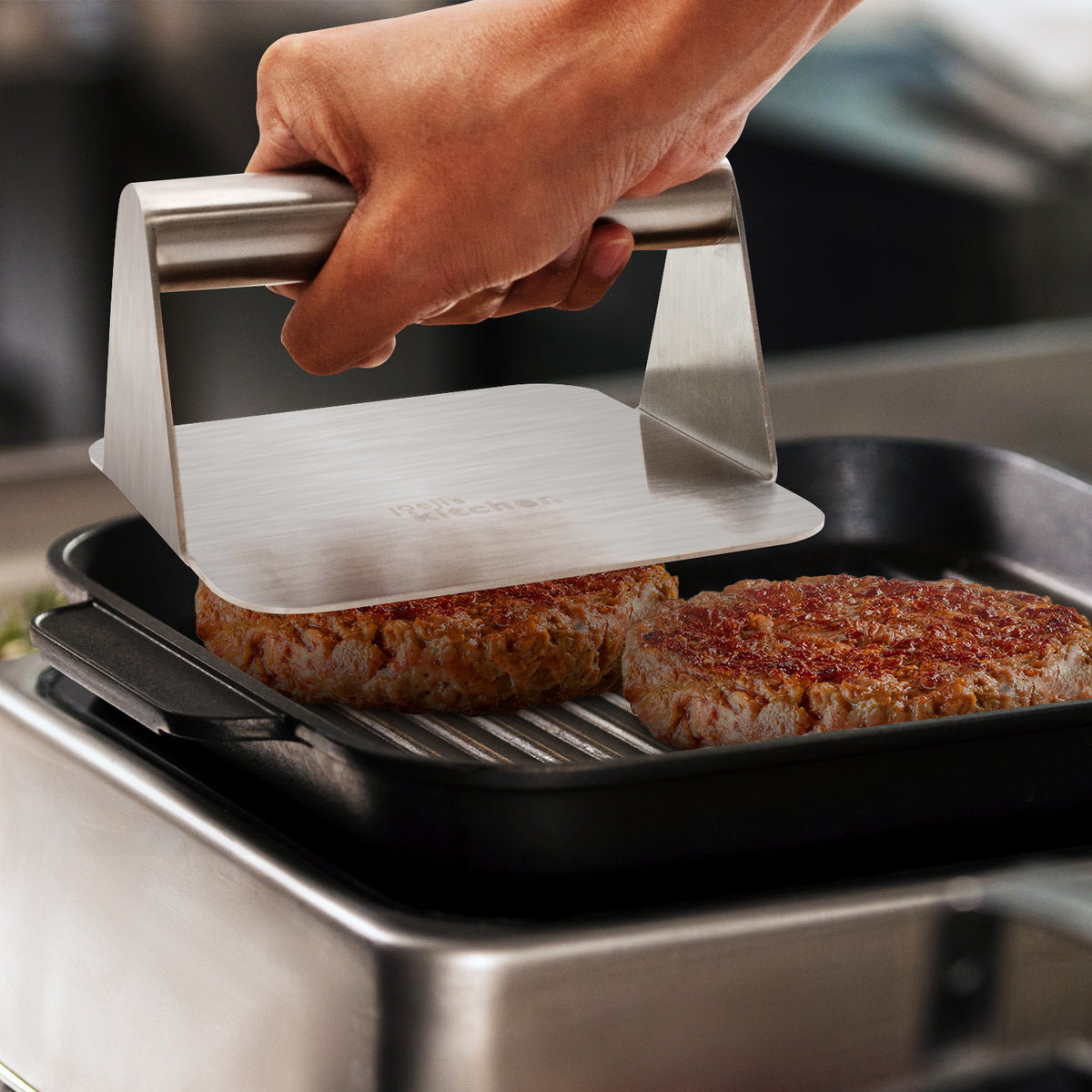 Stainless Steel BBQ Burger Press