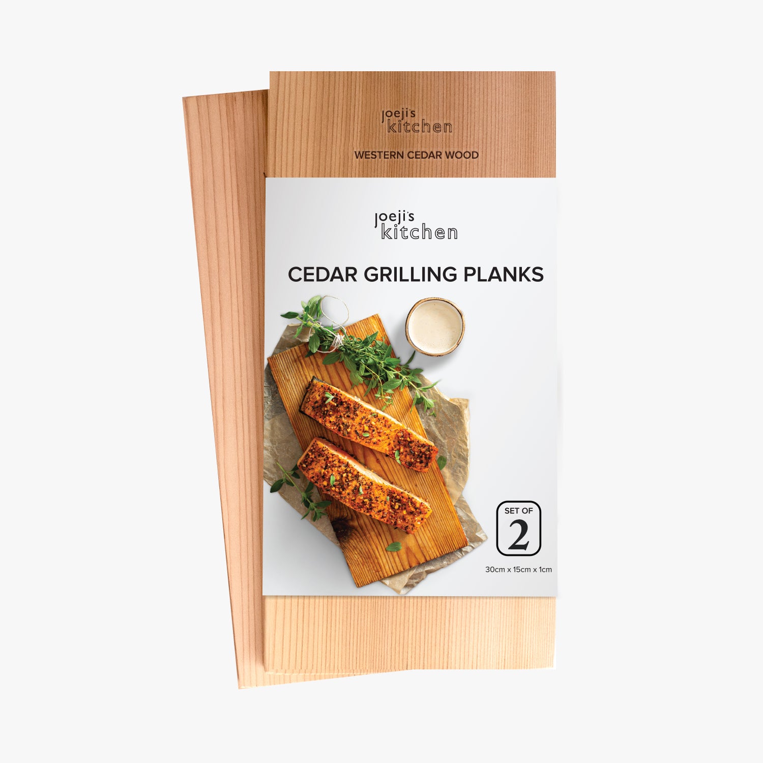 Cedar Wood Planks for BBQ Grilling - Set of 2