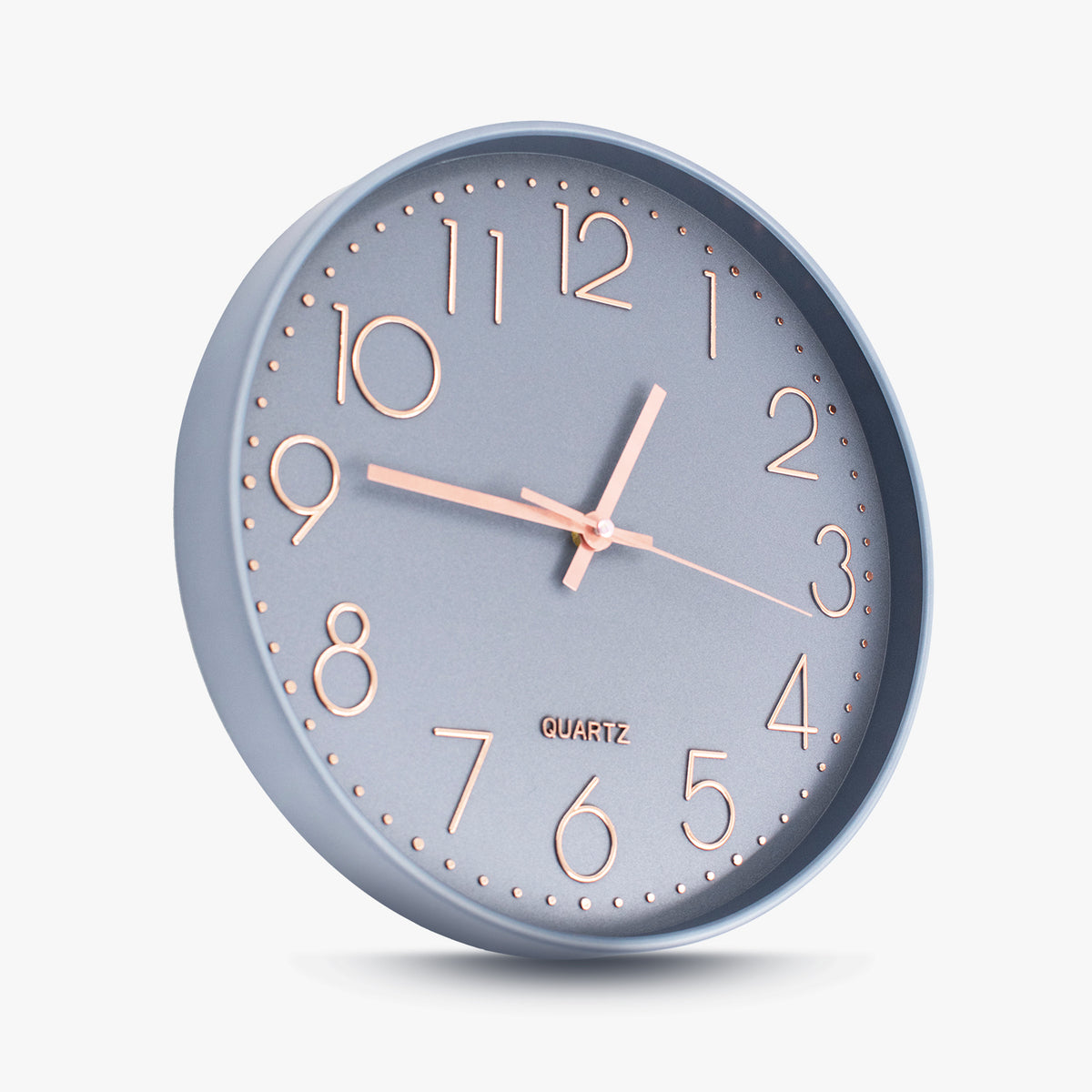 Wall Clock - Grey &amp; Rosegold