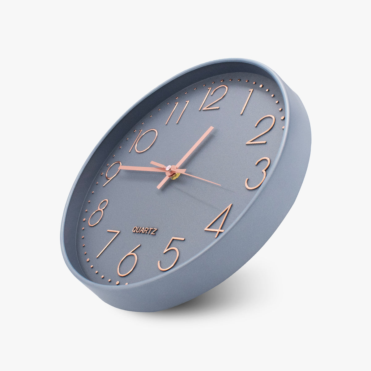 Wall Clock - Grey &amp; Rosegold
