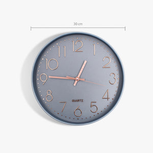 Wall Clock - Grey & Rosegold