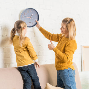 Wall Clock - Grey & Rosegold