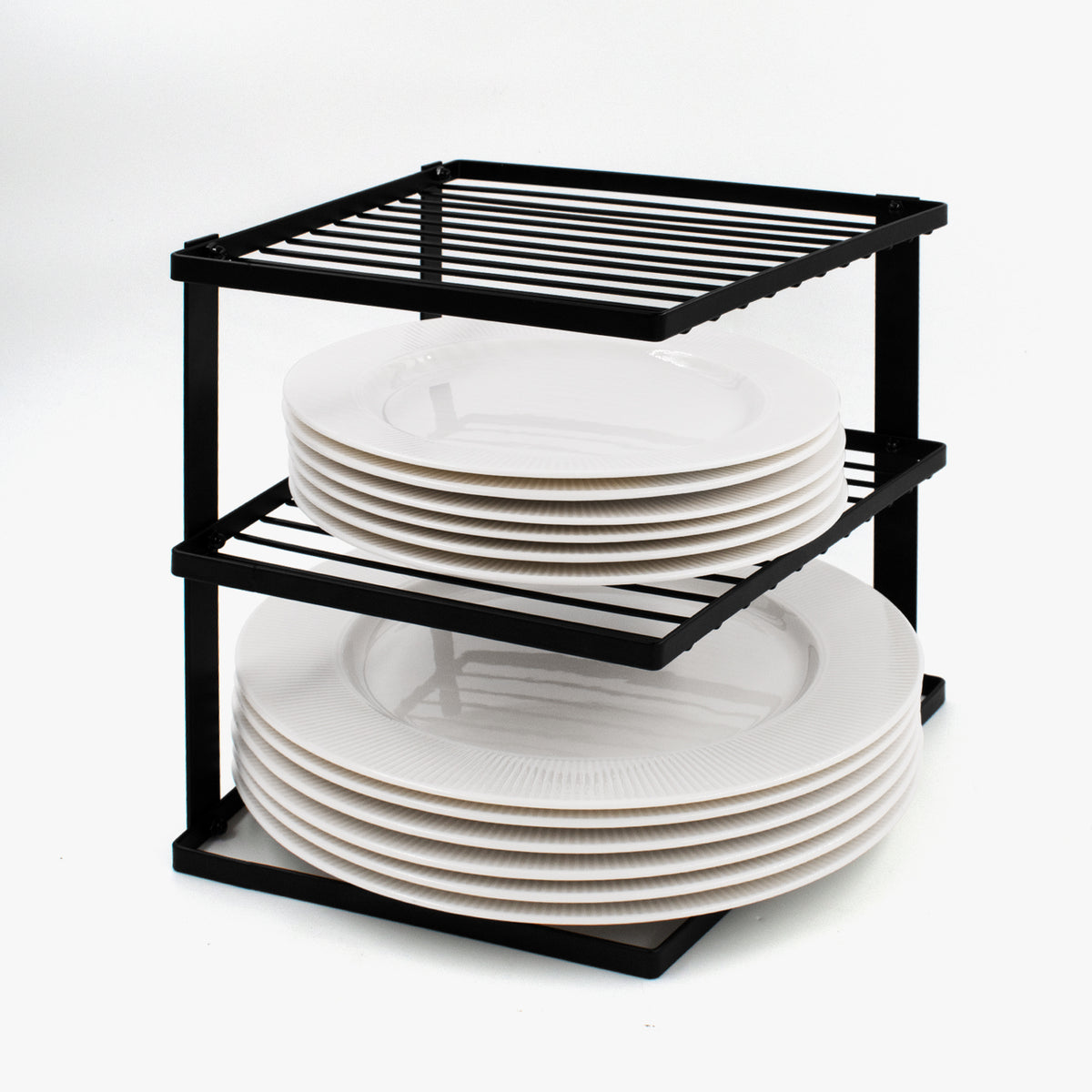 Corner Plate Storage Dish Rack - Silver | Joeji's - Joejis