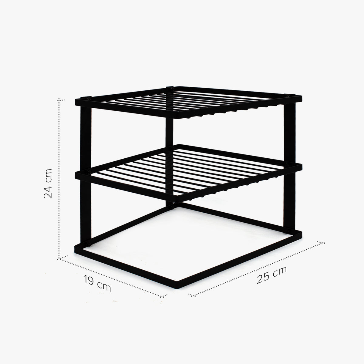 Corner Plate Dish Rack - Black