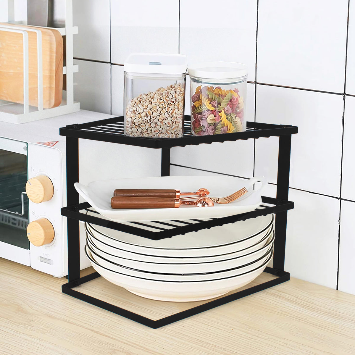 Corner Plate Dish Rack - Black