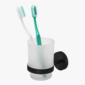 Wall Mounted Tooth Brush Holder - Black