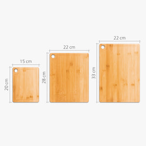 Bamboo Chopping Board Set of 3