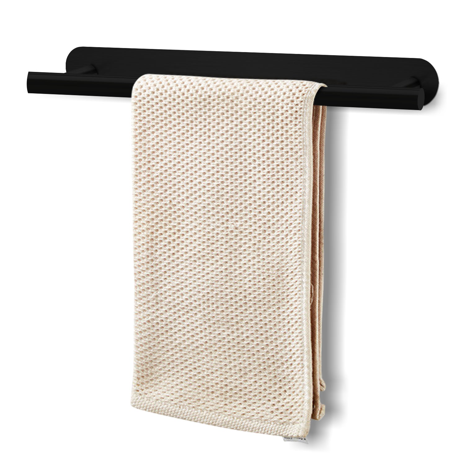 Stainless Steel Bathroom Towel Rack 40cm - Black