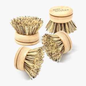 Bamboo Dish Brush Cleaning Set of 4 - Hard