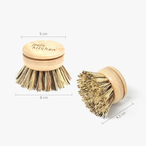 Bamboo Dish Brush Cleaning Set of 4 - Hard