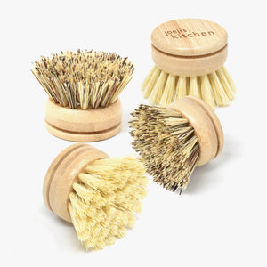 Bamboo Dish Brush Cleaning Set of 4 - Mix