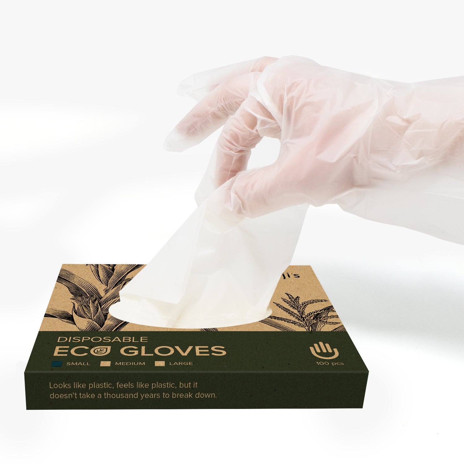 Biodegradable Food Grade Gloves - 100 pack - Small