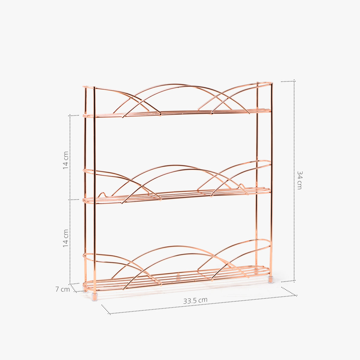 Free Standing Spice Rack - Rose Gold