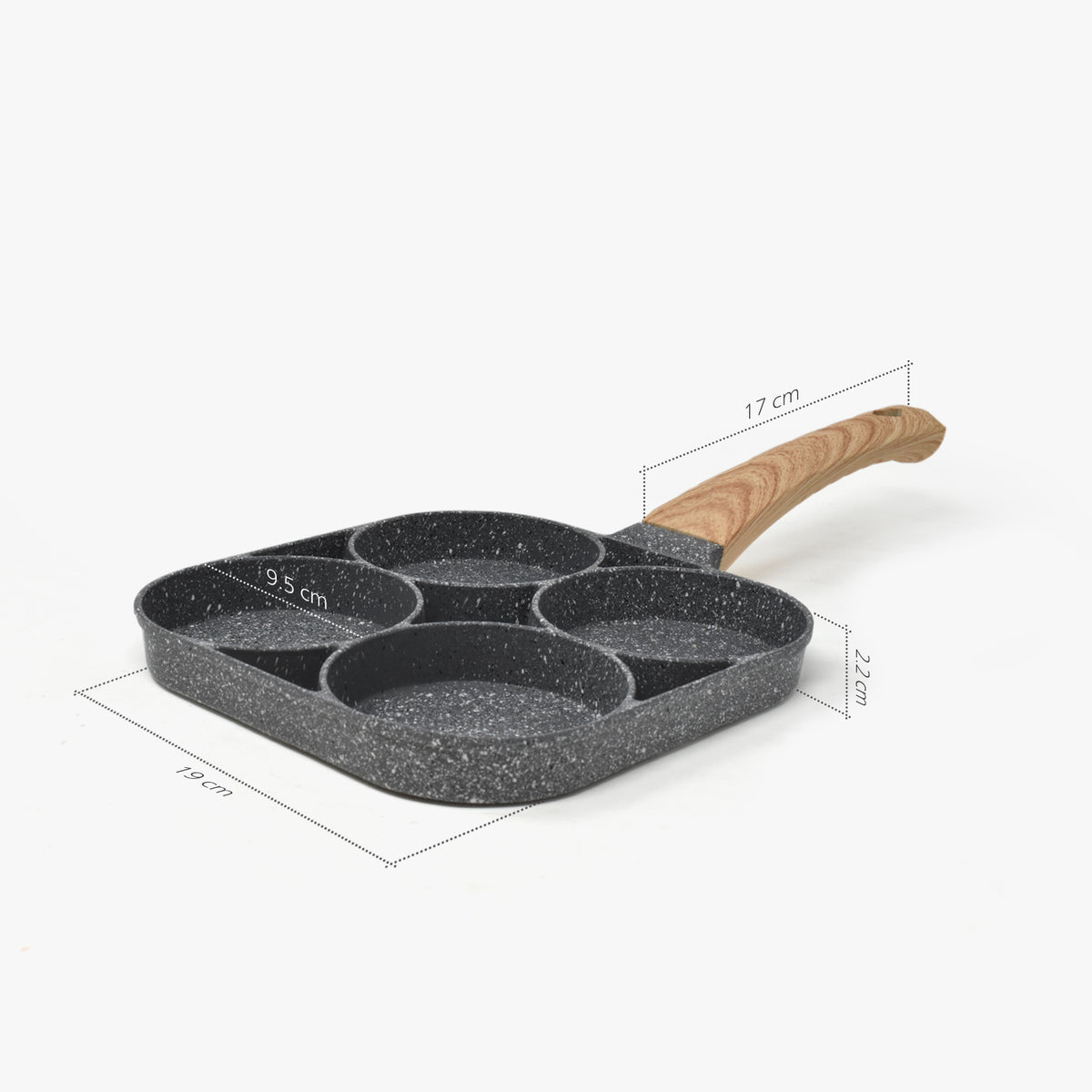 4 Hole Non Stick Frying Pan Size