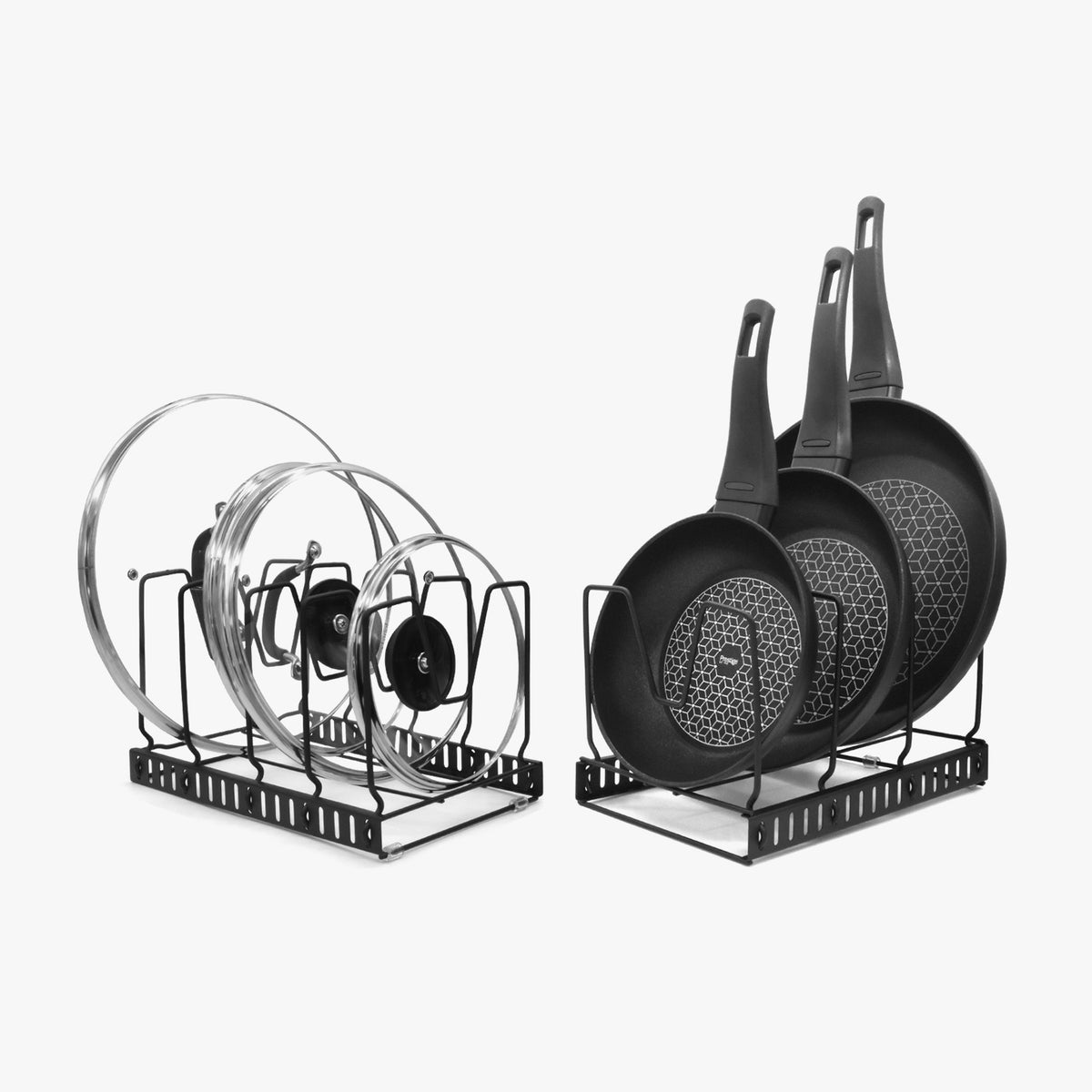 Adjustable Pot Rack Organiser Double View