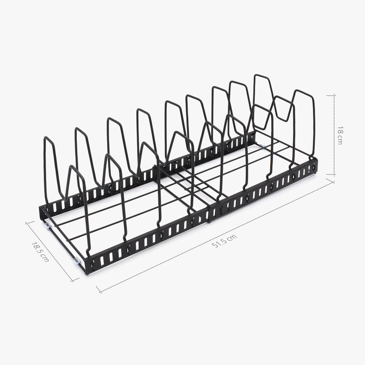 Adjustable Pot Rack Organiser Size