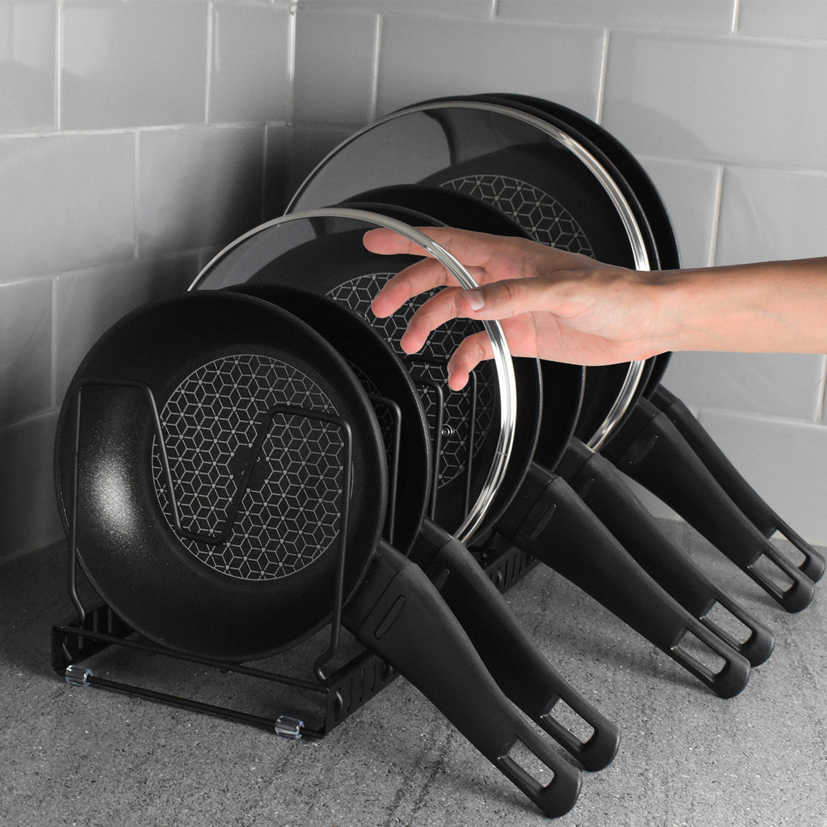 Adjustable Pot Rack Organiser Kitchen Storage