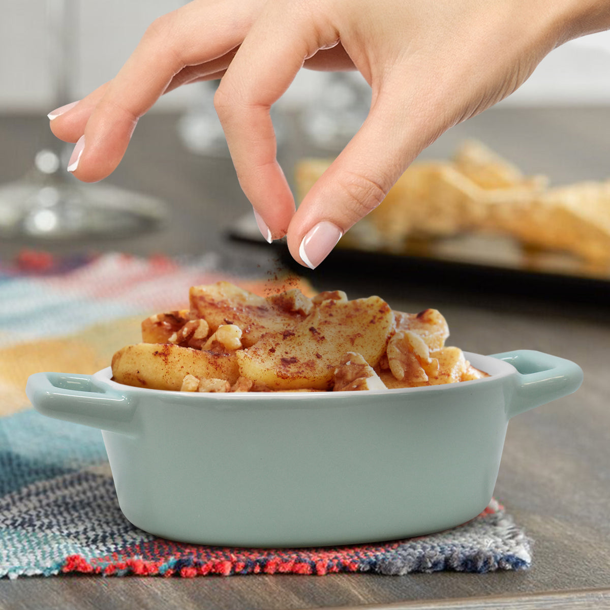 Mini Ovale Keramische Ovenschaal - 4 stuks