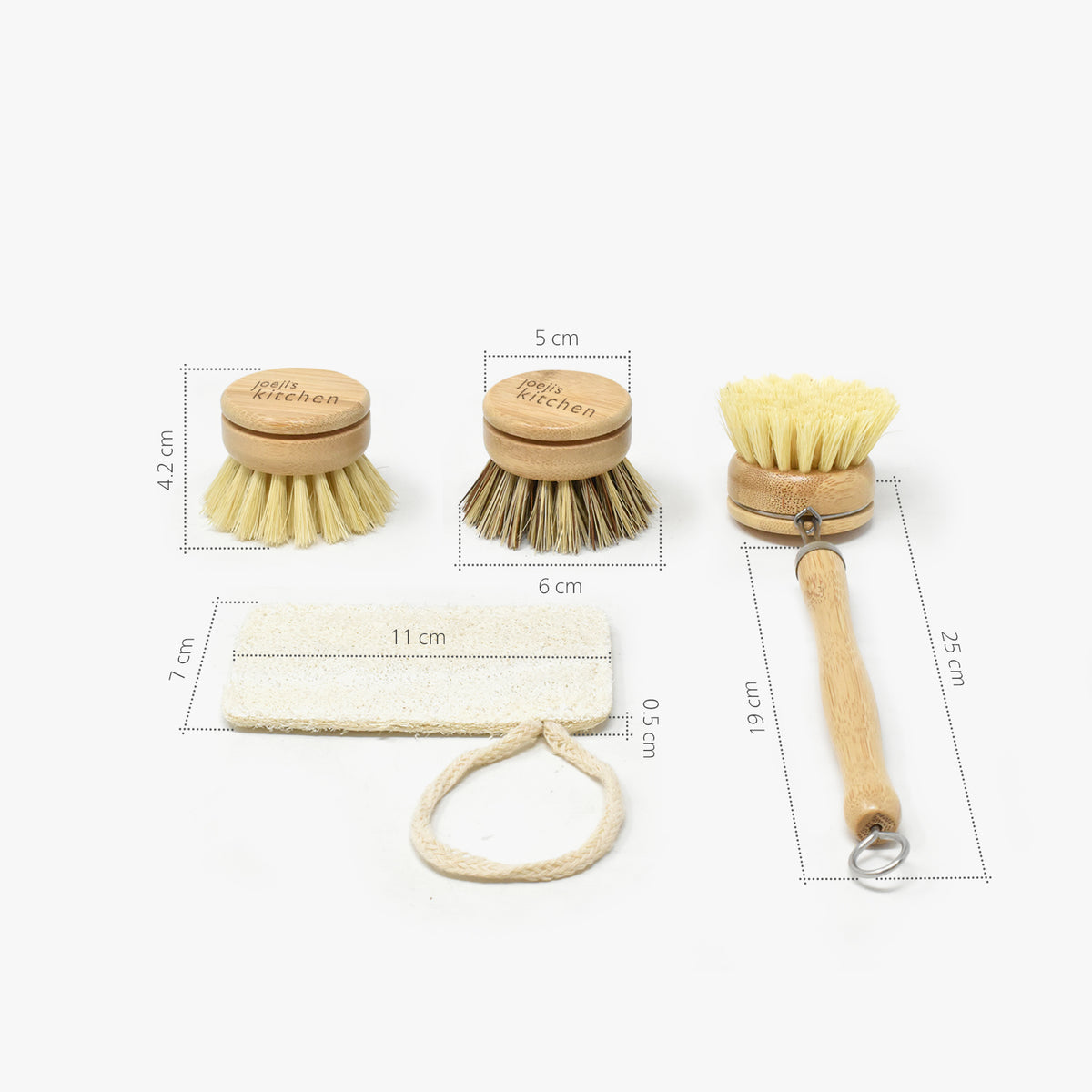 Bamboo Brush Set Size
