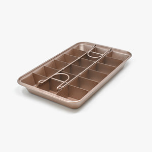 Brownie Pan Tin with Dividers Front