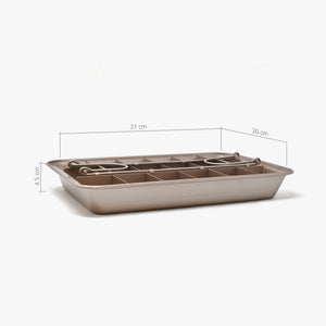 Brownie Pan Tin with Dividers Size