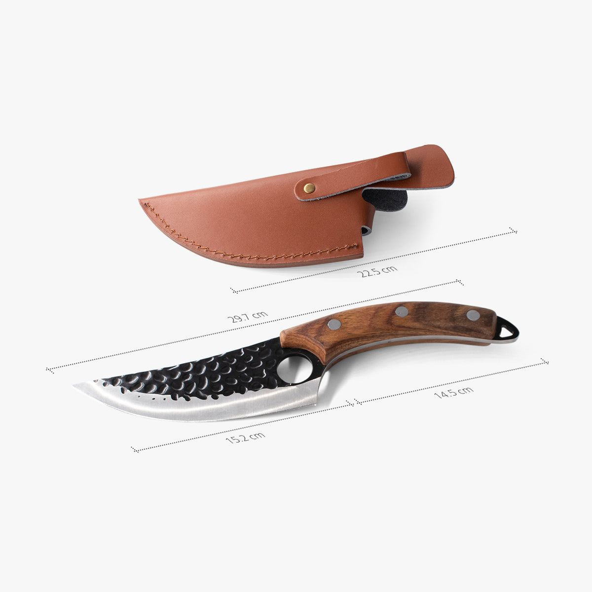 Butchers Chef Knife with Leather Sheath Carry Case