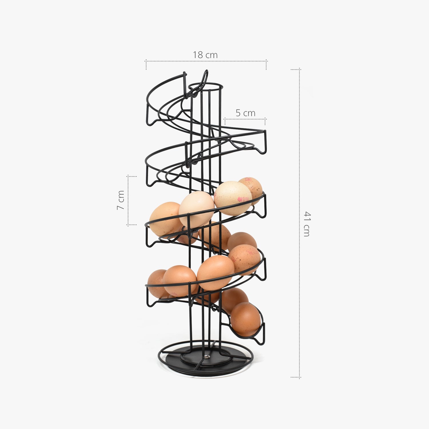 Revolving Egg Rack Egg Skelter, Egg Storage - Black | Joejis