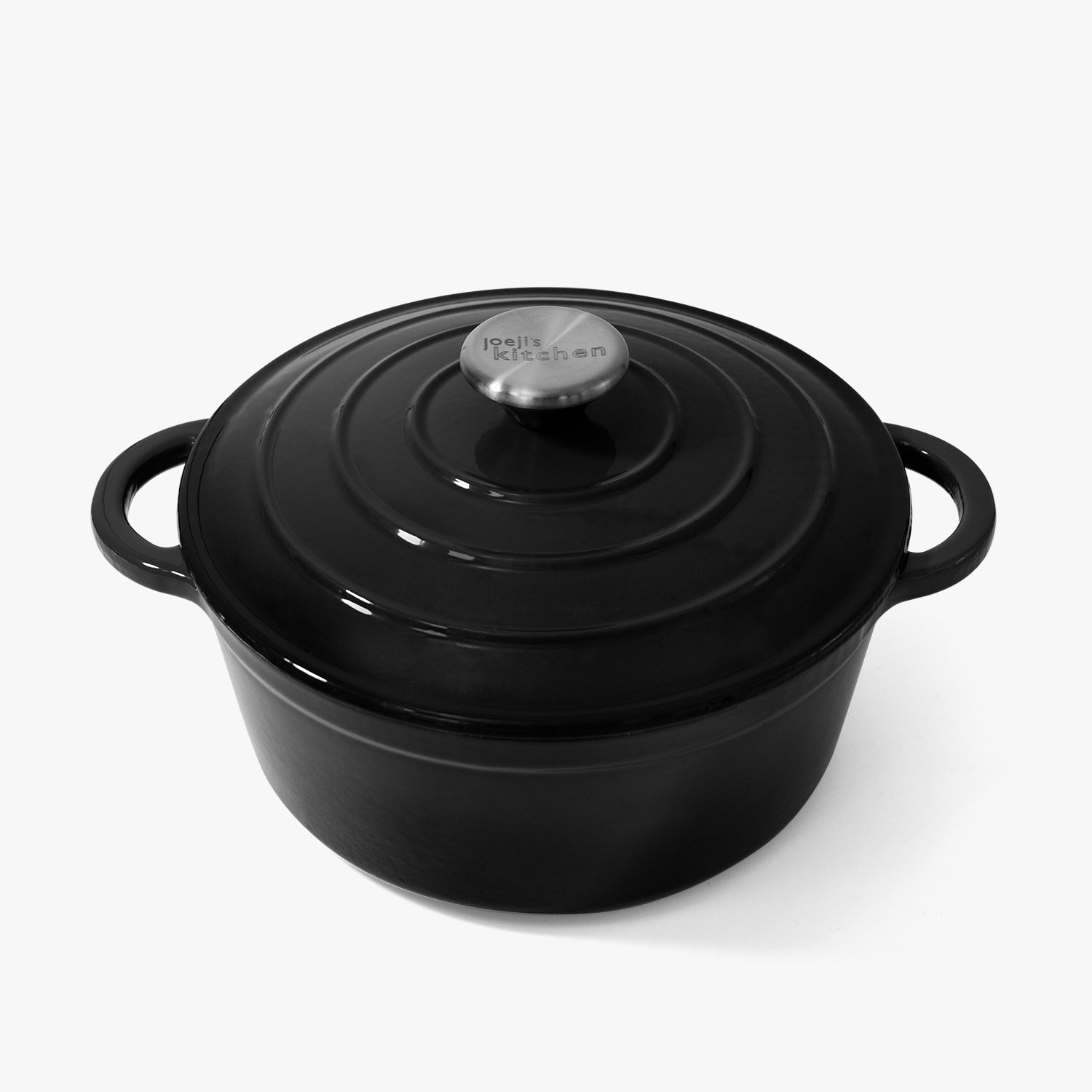 Cast Iron Casserole Pot Black