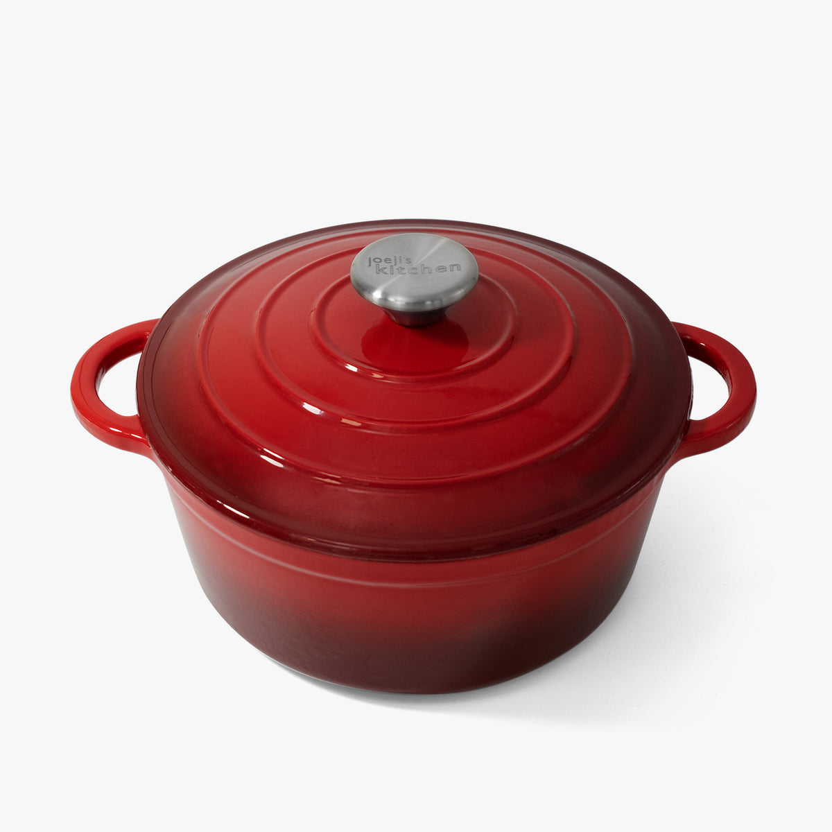 Cast Iron Casserole Pot Red