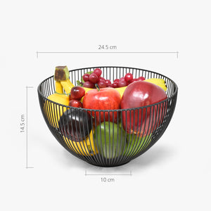 Black Fruit Bowl Size