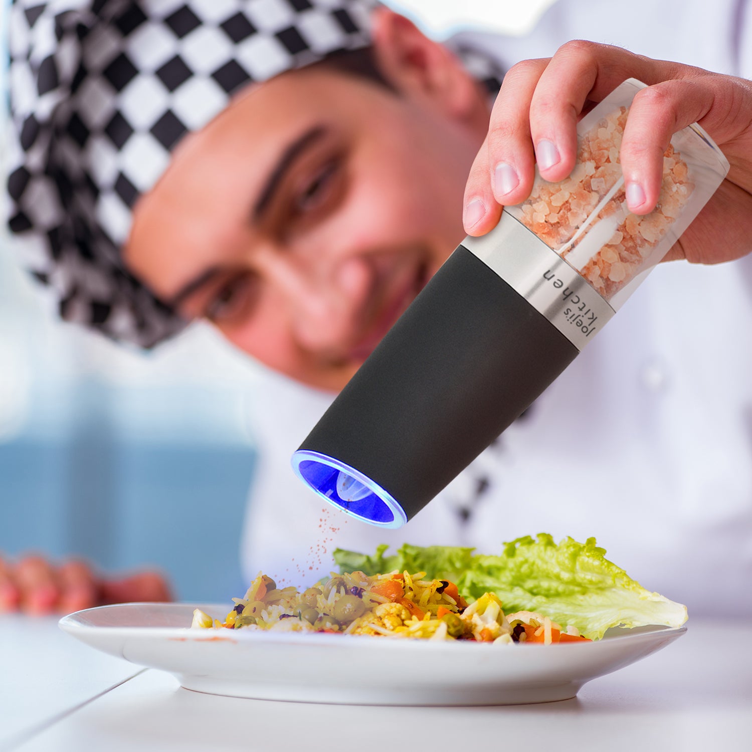 Salt Shaker Inmotion Gravity Shaker Set, Automatic Salt and Pepper Mill - Joeji’s