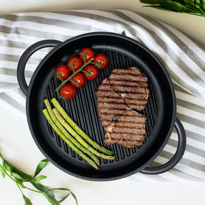 Round Cast Aluminium Griddle Pan Cooking for Healthy Meal
