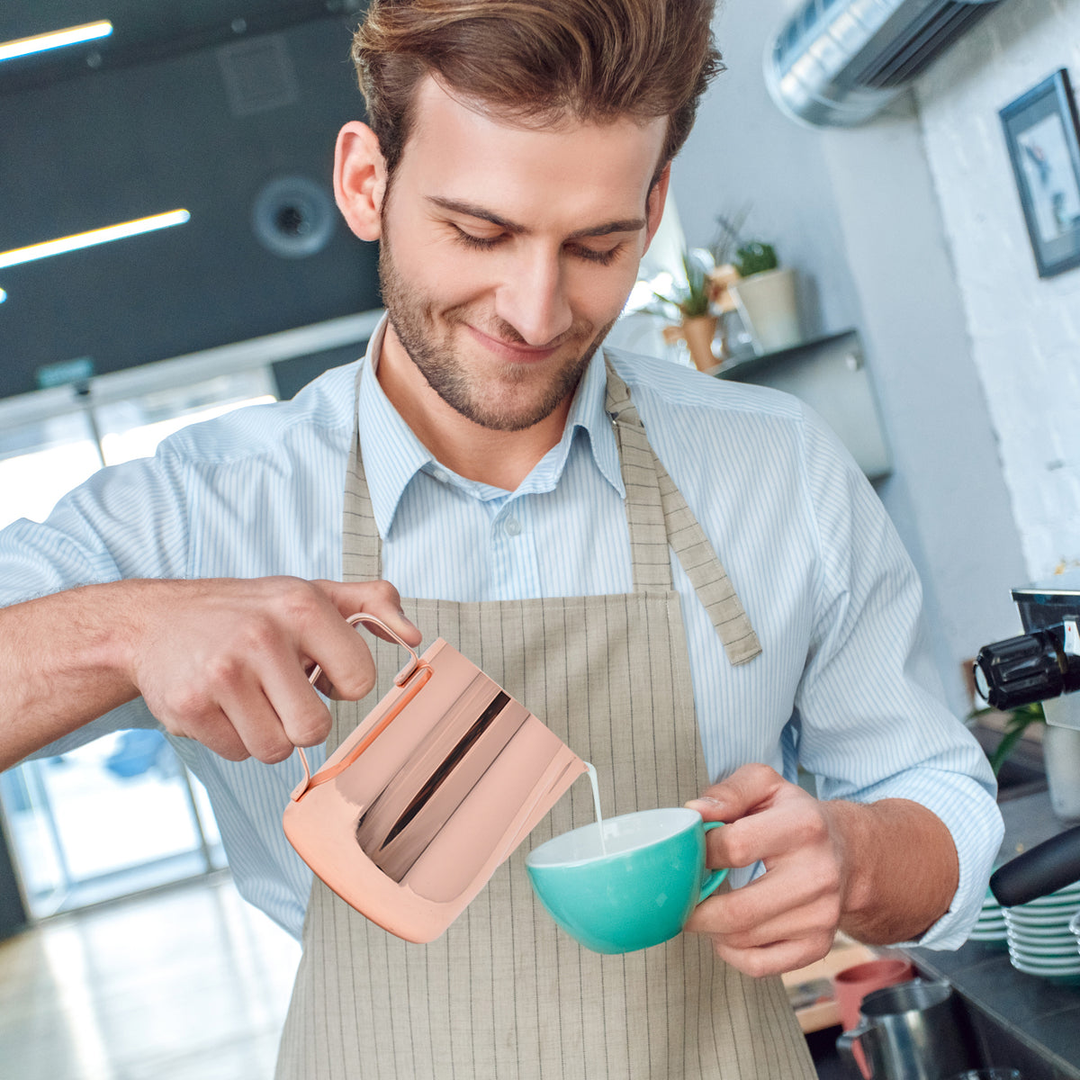Roestvrijstalen melkopschuimkan