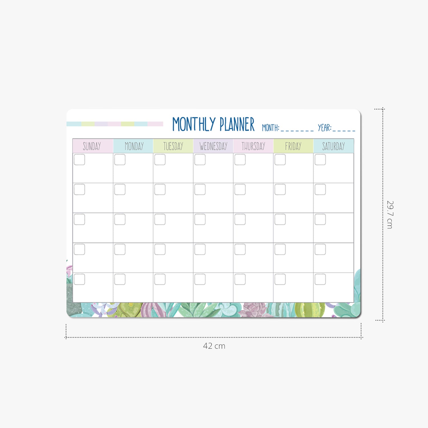 joeji's Kitchen Calendrier magnetique frigo | Semainier magnetique &  Planning frigo mensuel | Tableau Organisateur Familial