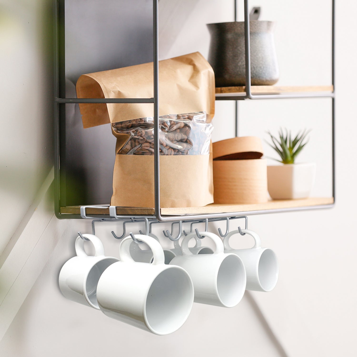 Under Shelf Mug Holder, Hanging Mug Rack