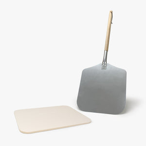 Pizza Stone & Pizza Peel Set