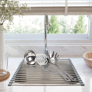 Roll Up Dish Drying Rack For Kitchen