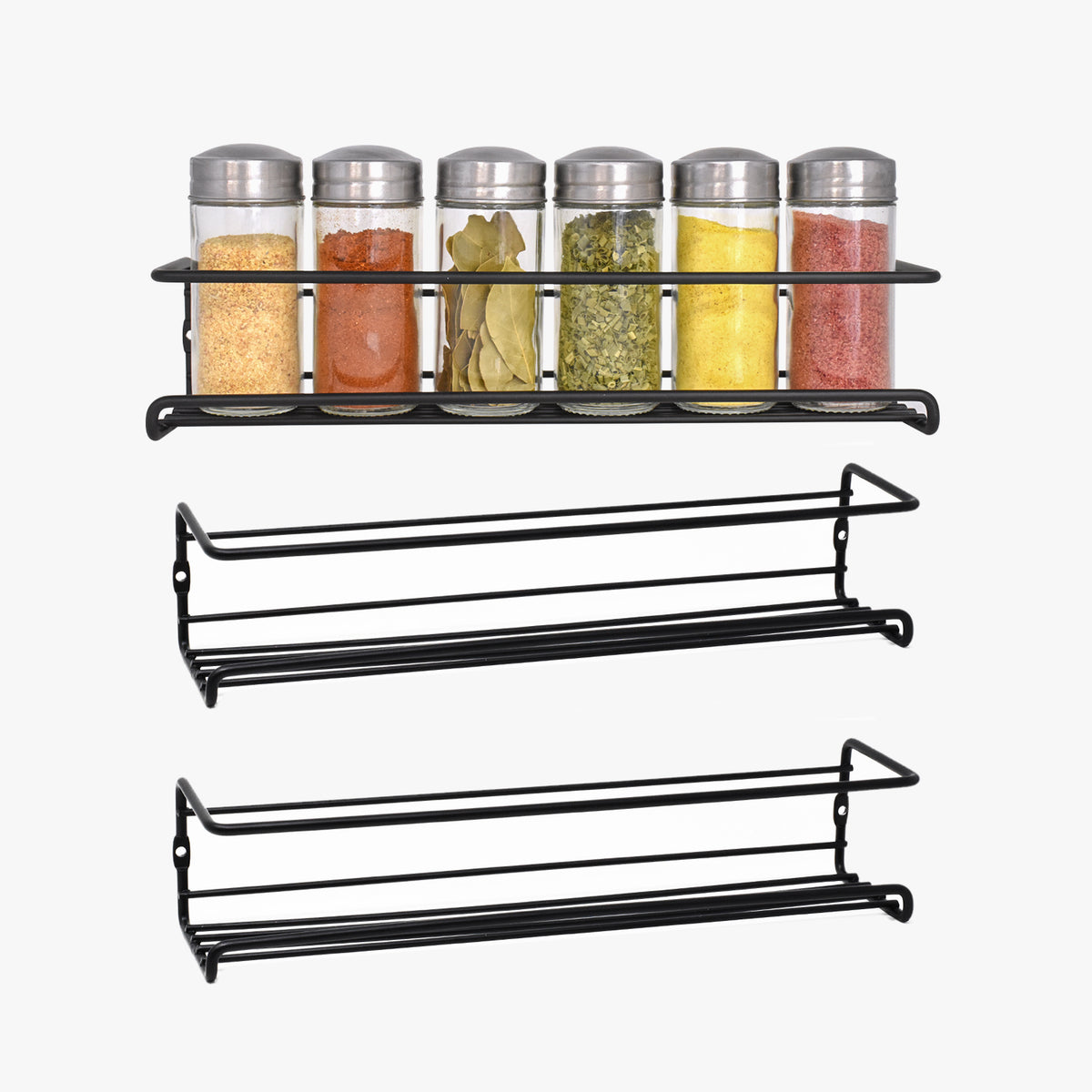 Spice Rack Black 2 Tier