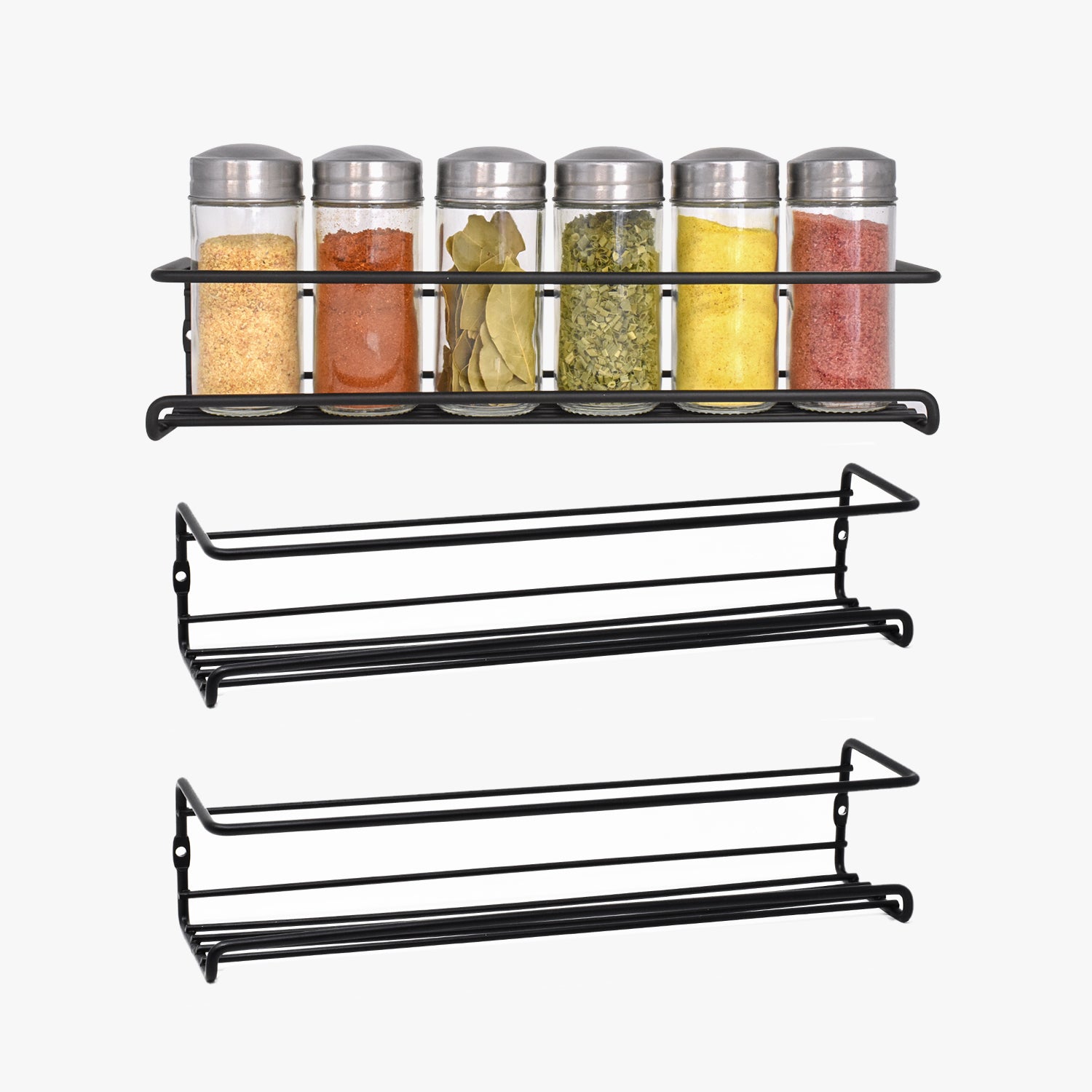 Spice Rack Black 2 Tier