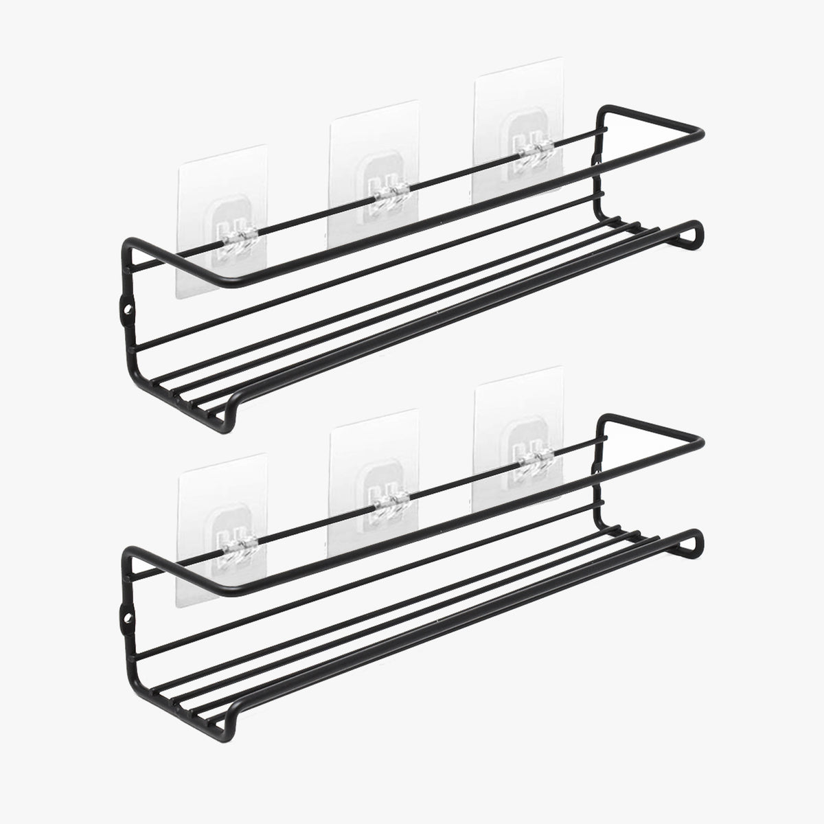 Spice Rack Black 2 Tier Shelf