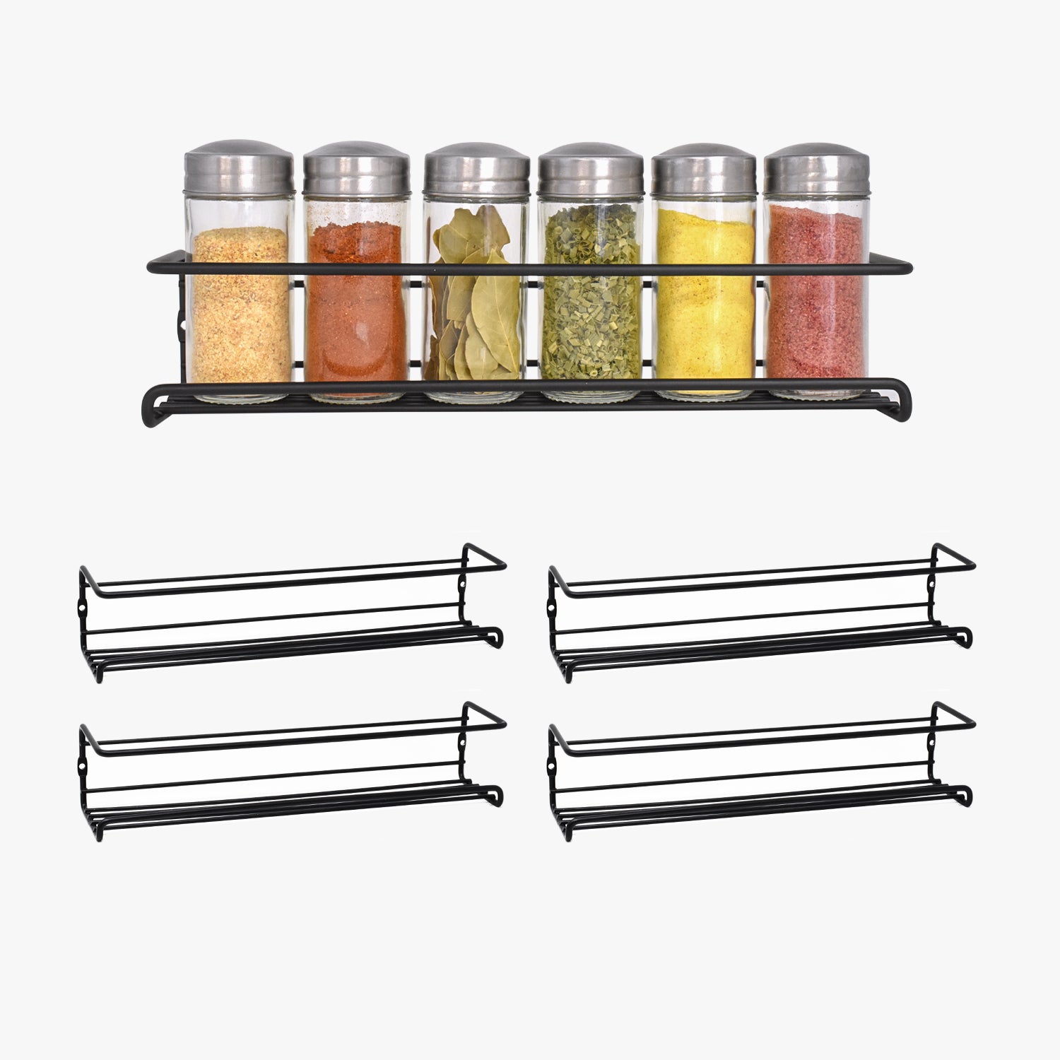 Spice Rack Black 4 Tier