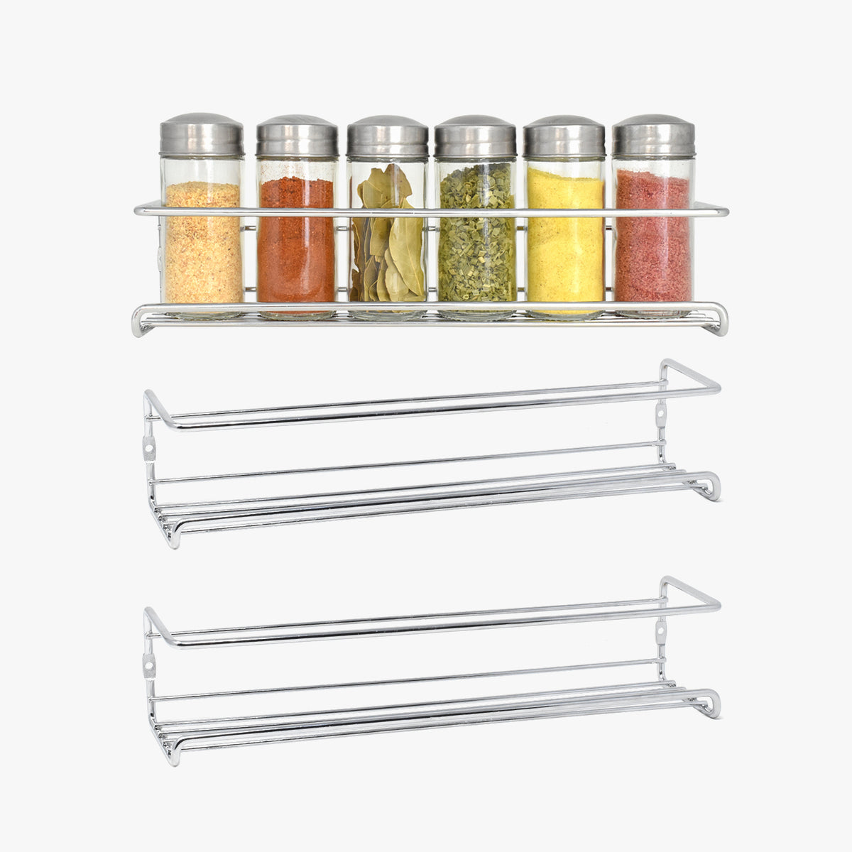 Spice Rack Silver 2 Tier