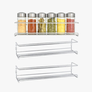 Spice Rack Silver 2 Tier