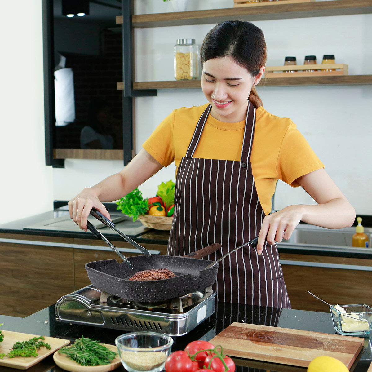 Grill Pan for Cooking Meat