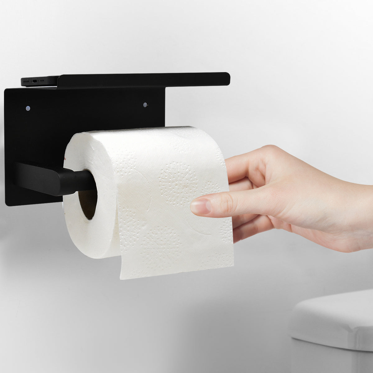 Black Toilet Roll Holder